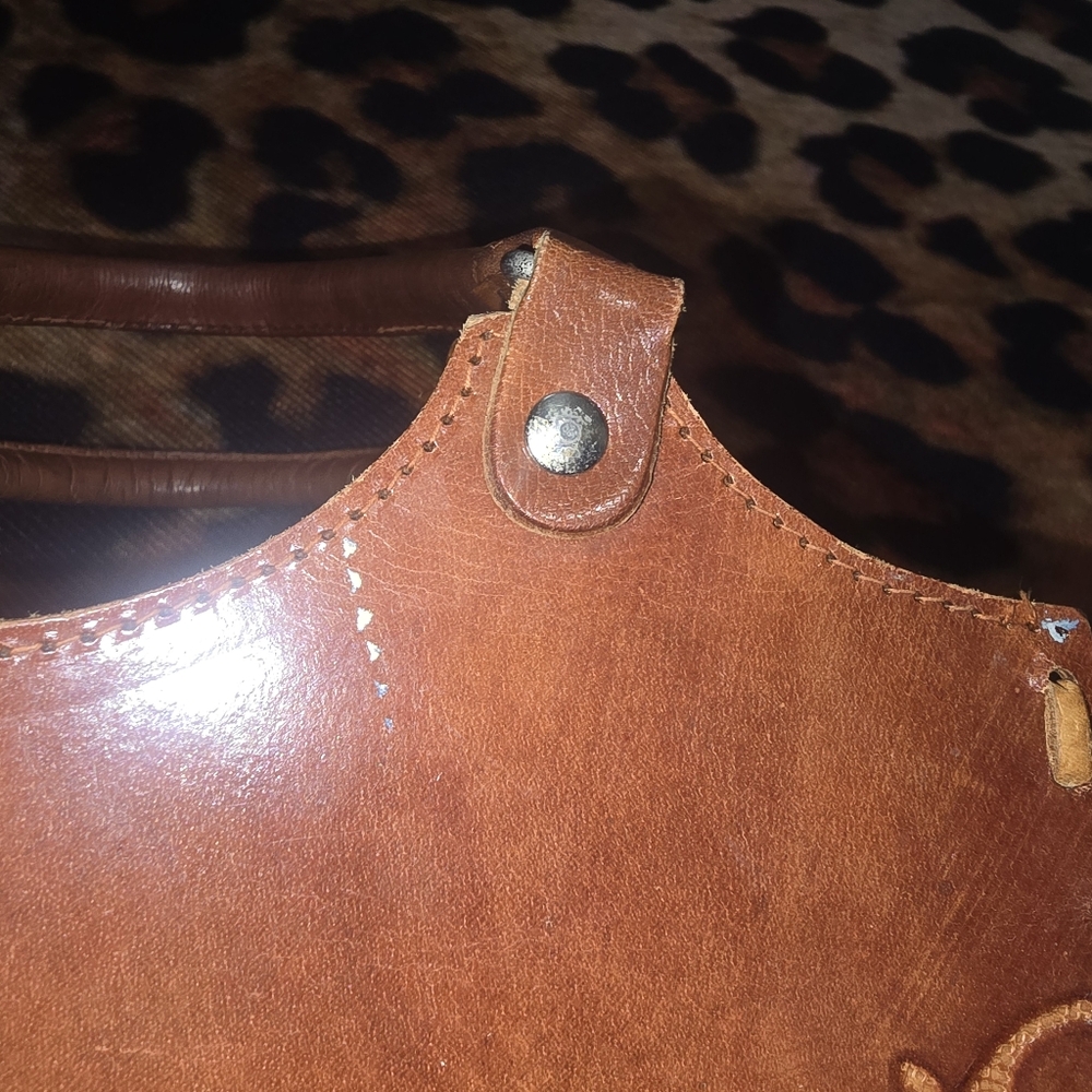 Leather Vintage ADORABLE handbag - Picture 5 of 6